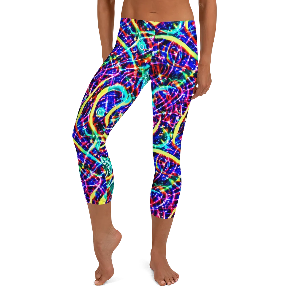 Fynesian Galaxy on Capri Leggings — Front