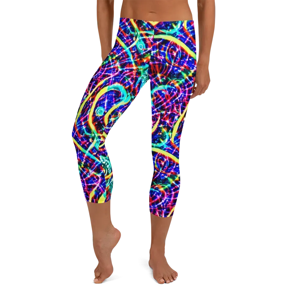 Fynesian Galaxy on Capri Leggings — Front