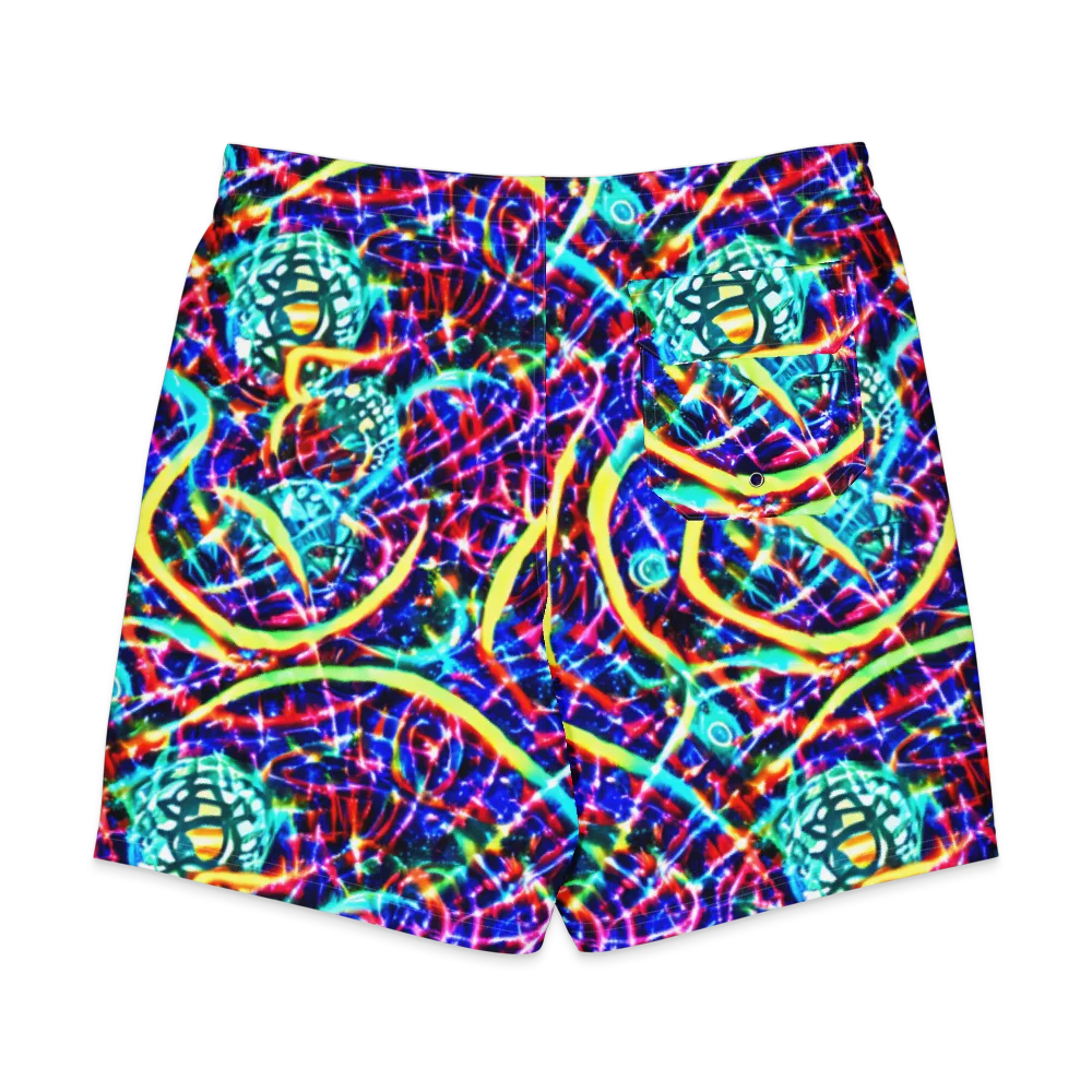 Fynesian Galaxy on Men's Board Shorts — Back