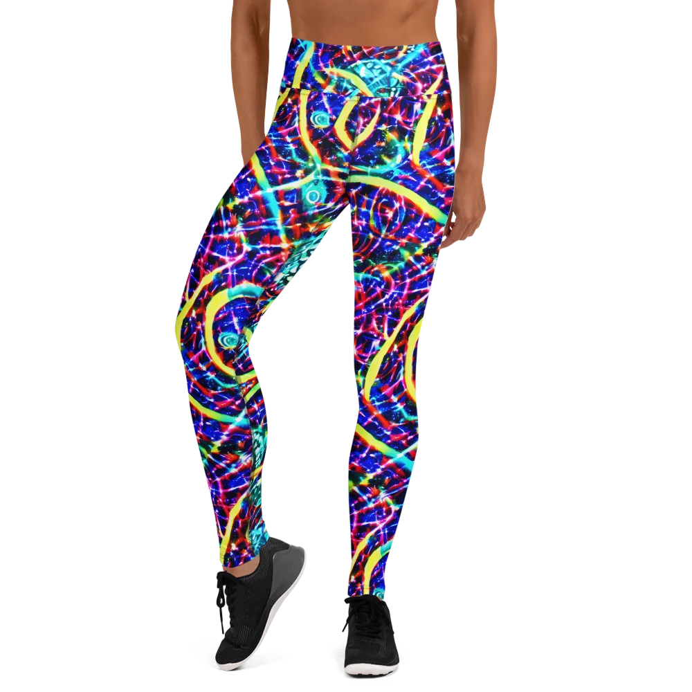 Fynesian Galaxy on Yoga Leggings — Front