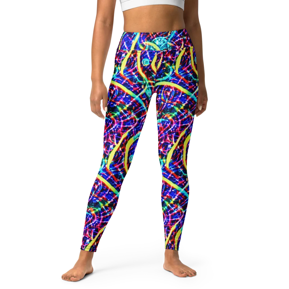 Fynesian Galaxy on Yoga Leggings — Front
