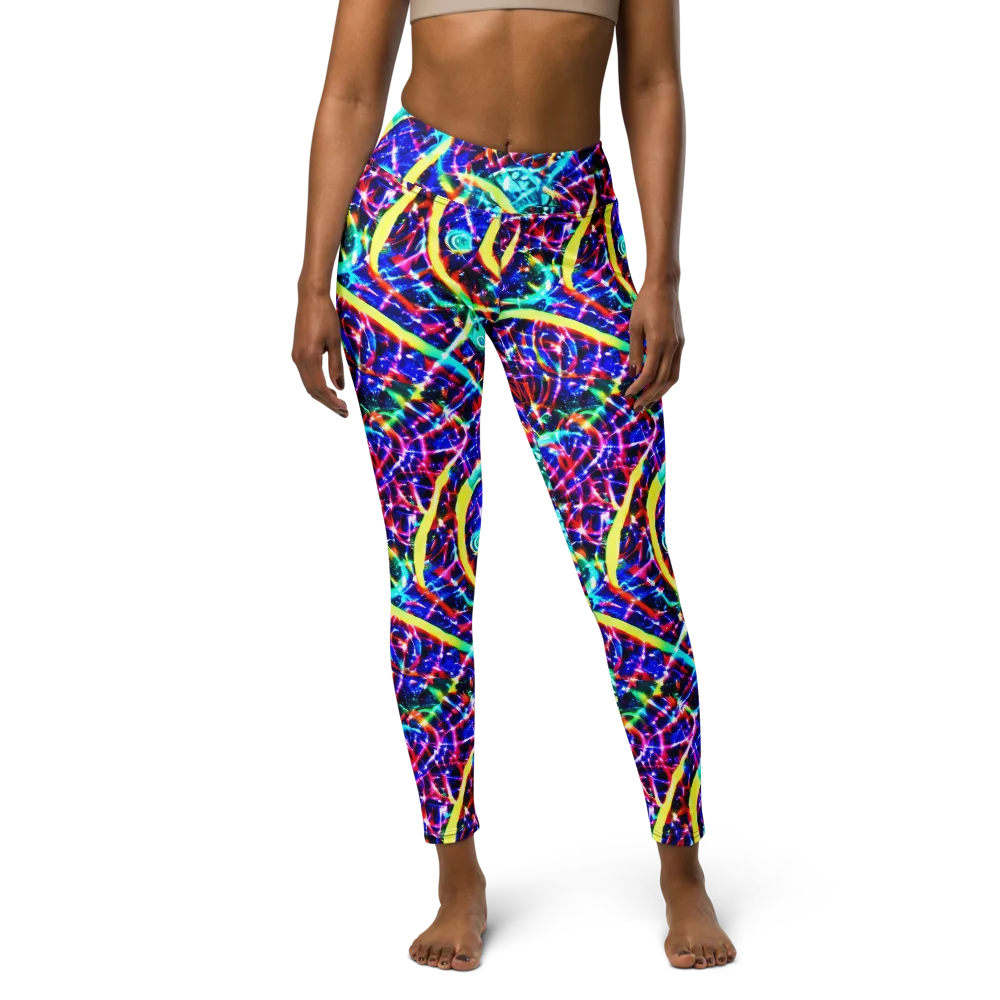 Fynesian Galaxy on Yoga Leggings — Front