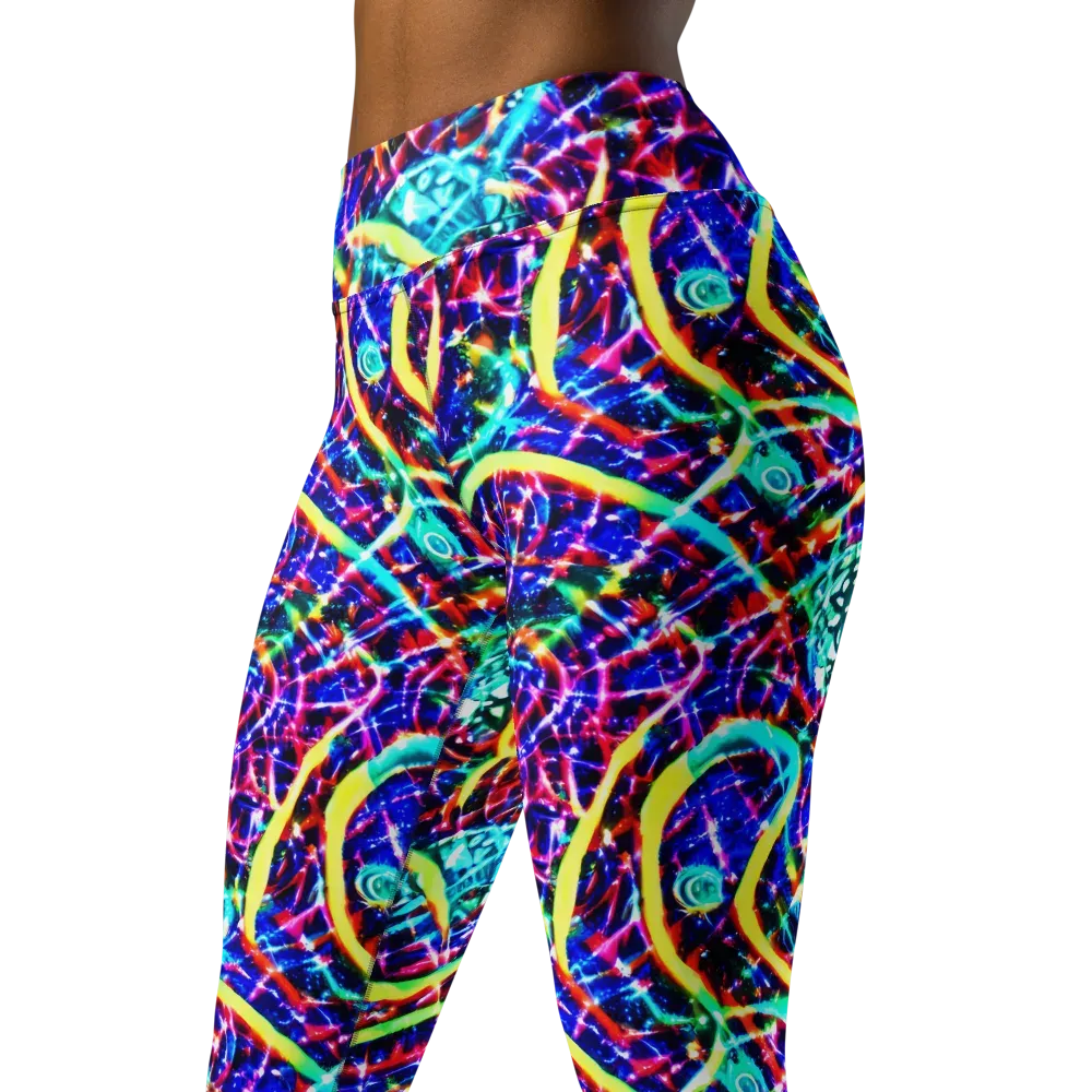 Fynesian Galaxy on Yoga Leggings — Left Front
