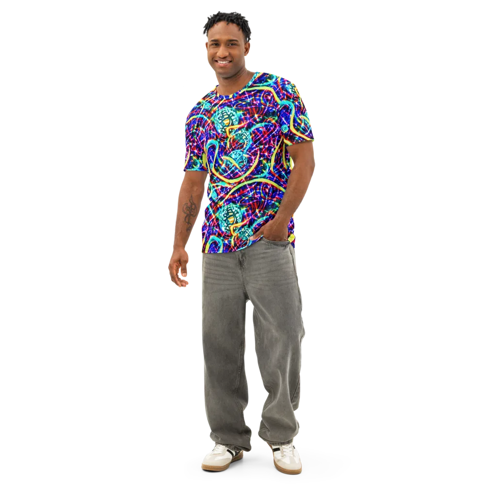 Fynesian Galaxy on Men's Cotton Crew Neck T-Shirt — Front