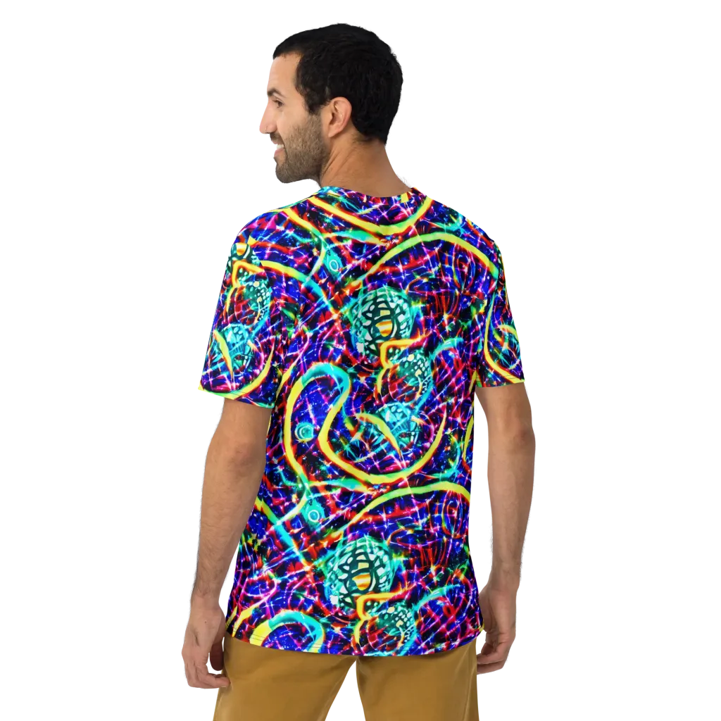 Fynesian Galaxy on Men's Crew Neck T-Shirt — Back