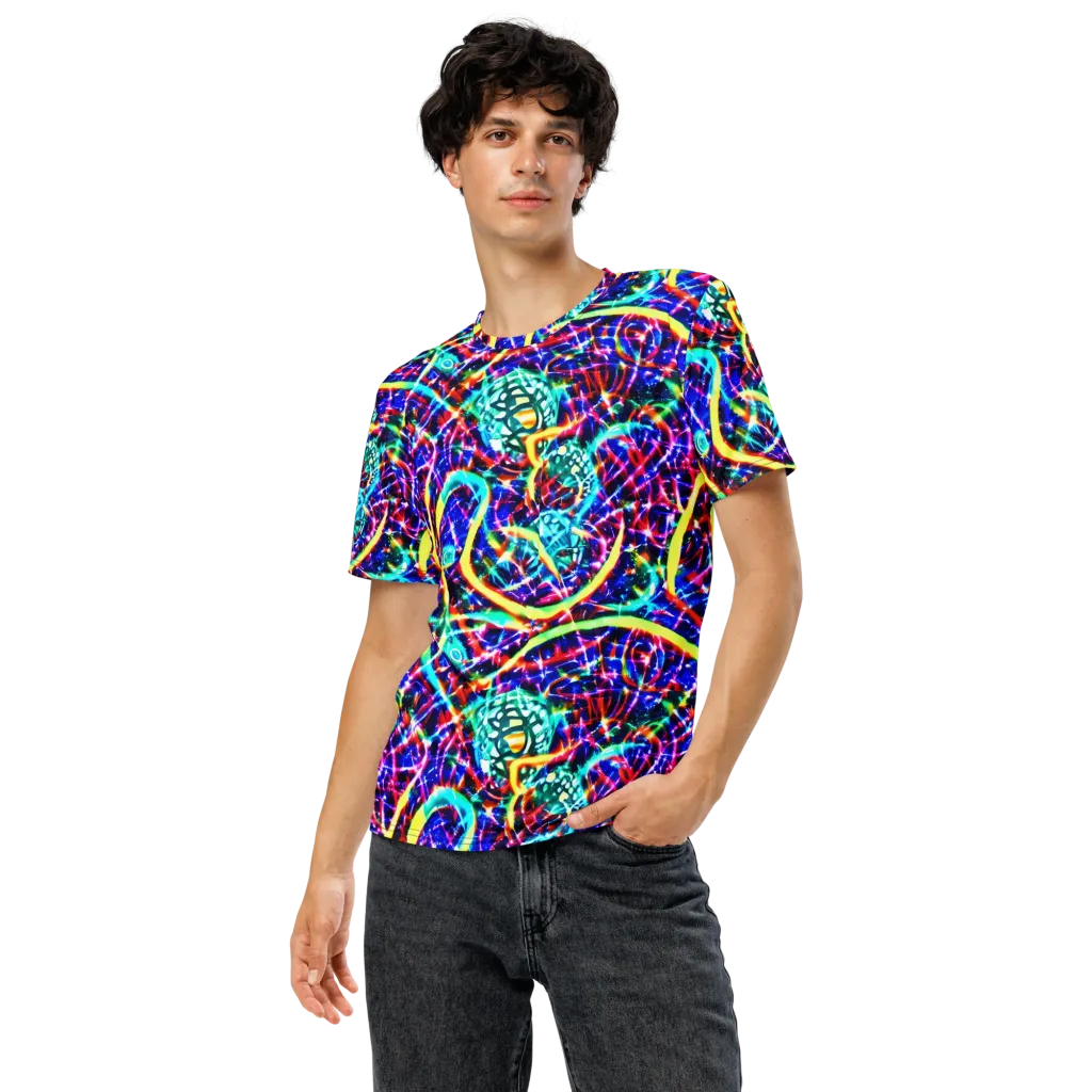 Fynesian Galaxy on Men's Crew Neck T-Shirt — Front