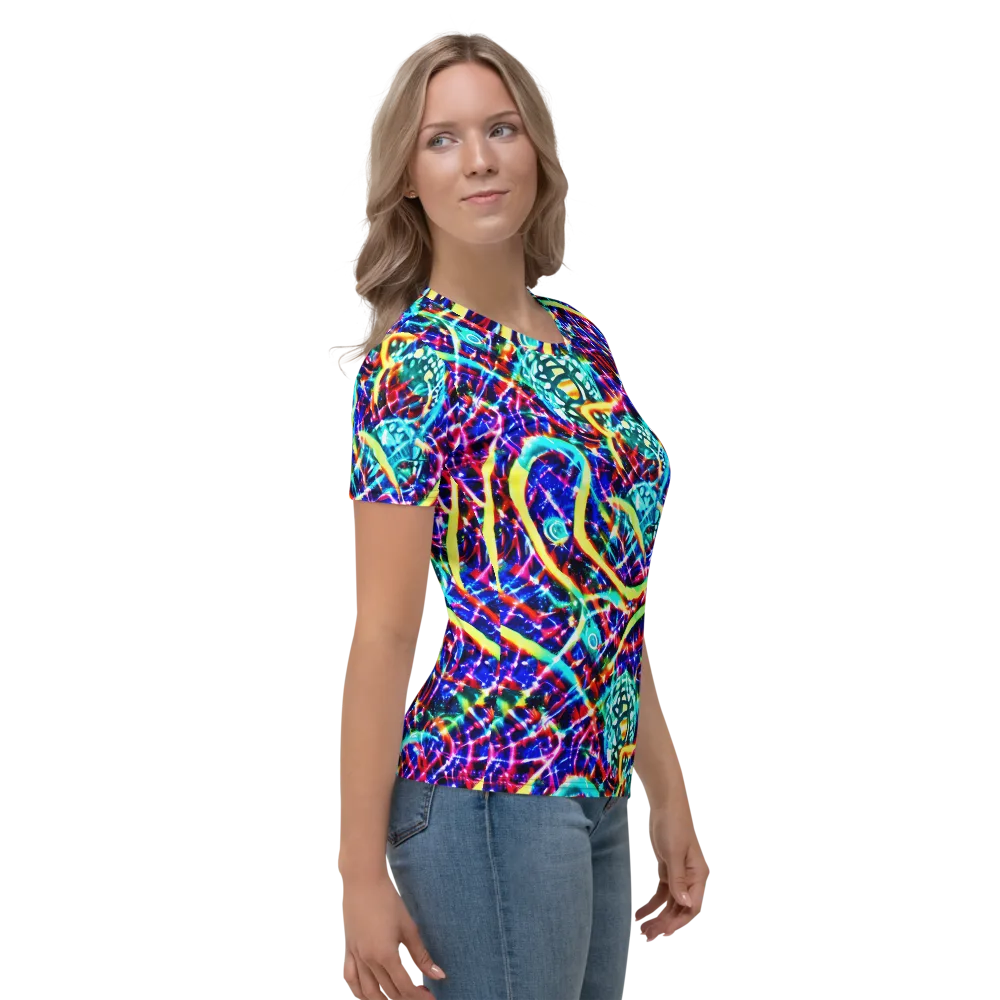 Fynesian Galaxy on Women's Crew Neck T-Shirt — Right