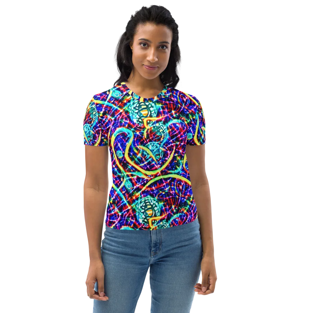 Fynesian Galaxy on Women's Crew Neck T-Shirt — Front