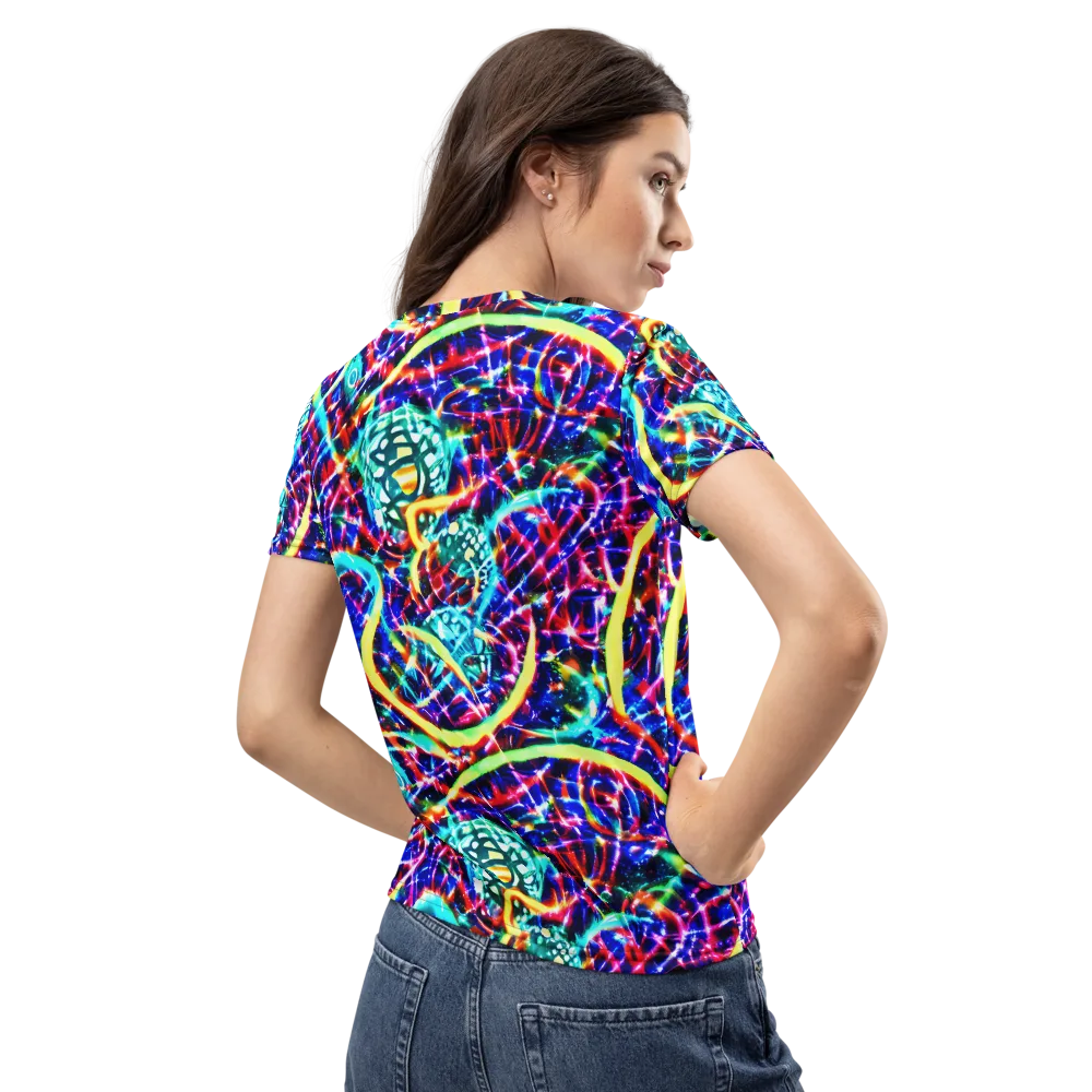 Fynesian Galaxy on Women's Crew Neck T-Shirt — Back