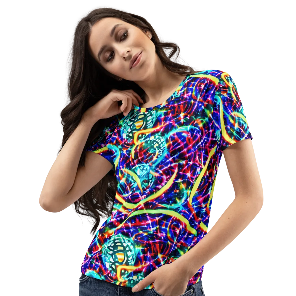 Fynesian Galaxy on Women's Crew Neck T-Shirt — Left Front