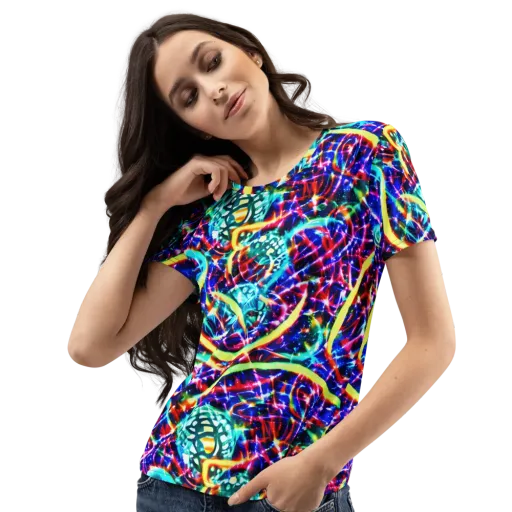 Fynesian Galaxy on a Women's Crew Neck T-Shirt