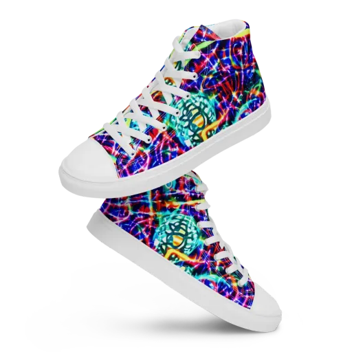 Fynesian Galaxy on a Women's High Top Canvas Shoes