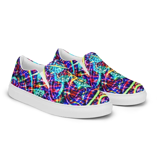 Fynesian Galaxy on a Men's Slip-On Canvas Shoes