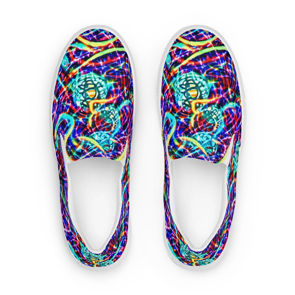 Fynesian Galaxy on Women's Slip-On Canvas Shoes — Front