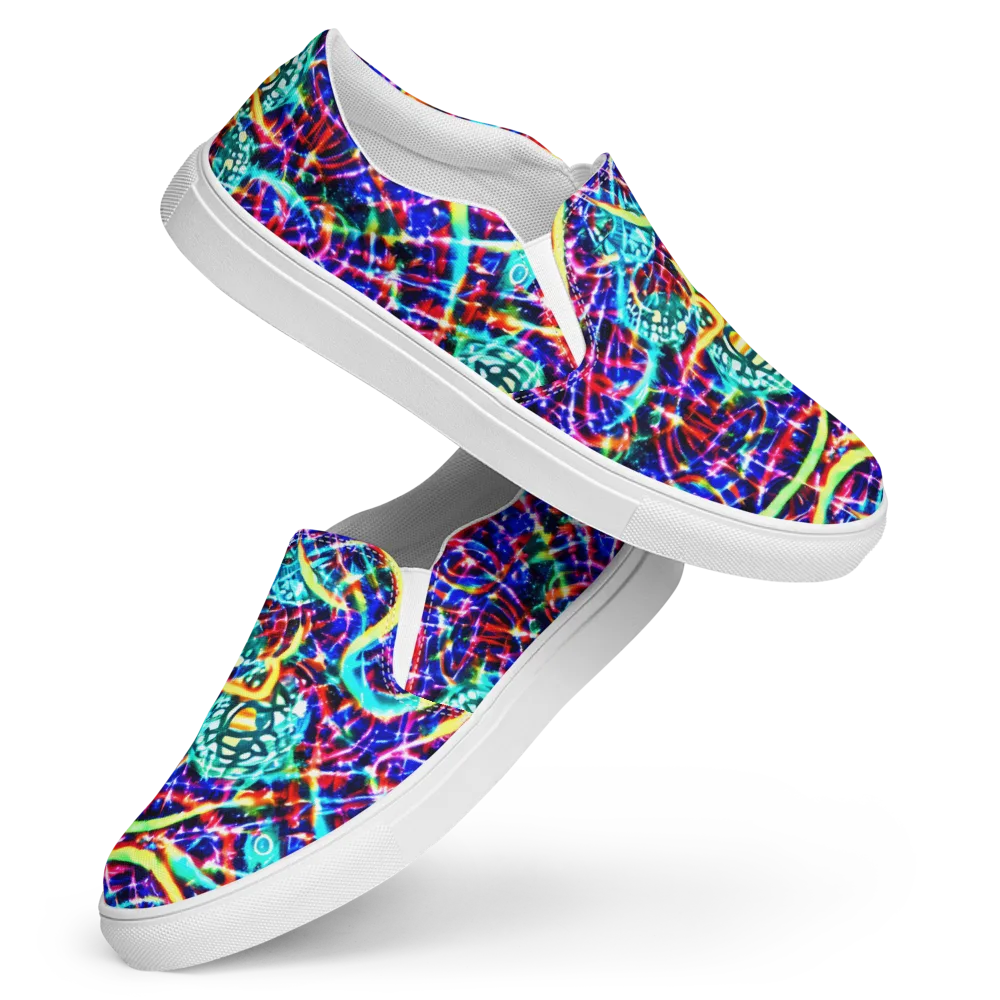 Fynesian Galaxy on Women's Slip-On Canvas Shoes — Front