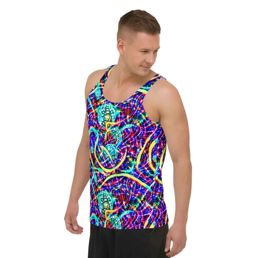Fynesian Galaxy on Men's Tank Top — Left Front
