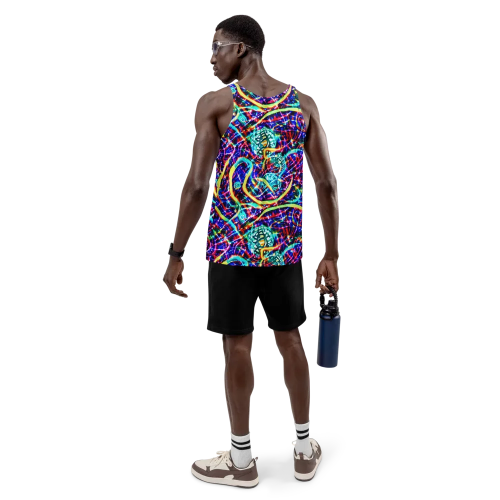 Fynesian Galaxy on Men's Tank Top — Back