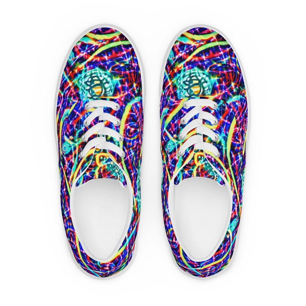 Fynesian Galaxy on Men's Lace-Up Canvas Shoes — Front