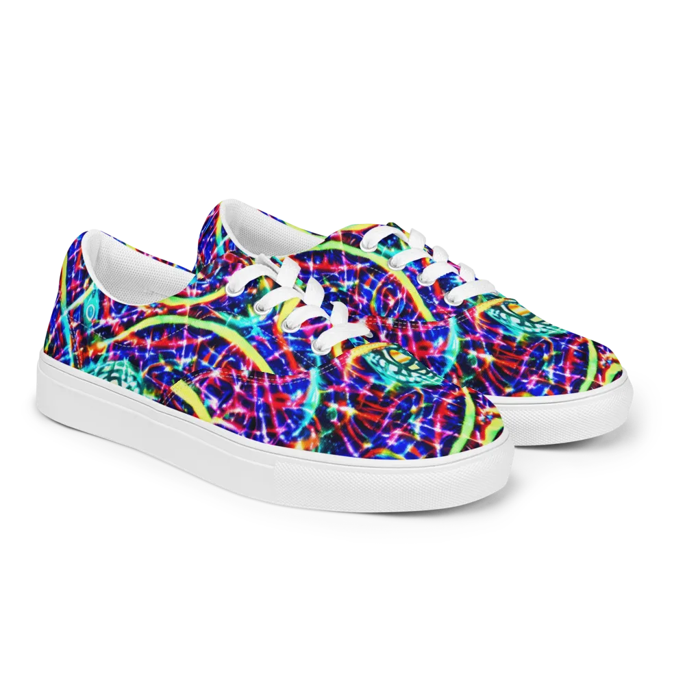 Fynesian Galaxy on Men's Lace-Up Canvas Shoes — Right Front