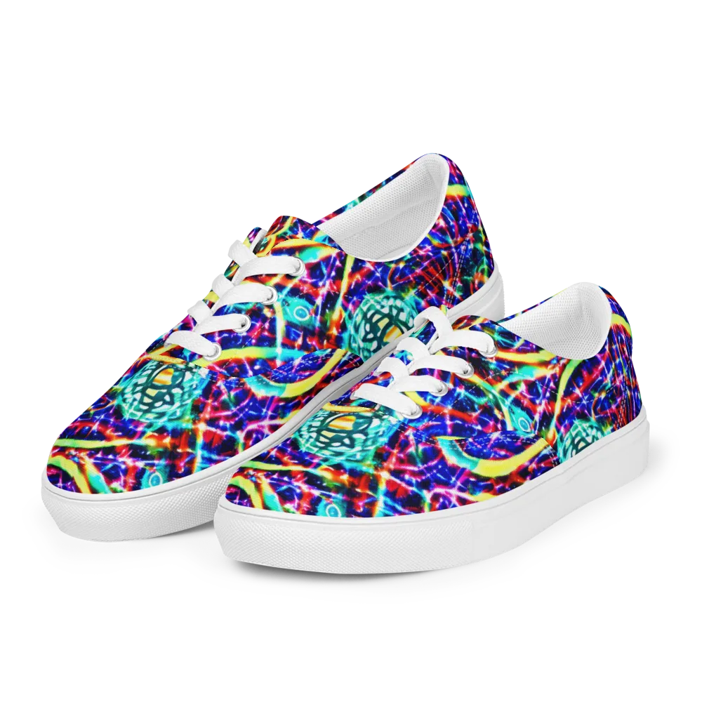 Fynesian Galaxy on Men's Lace-Up Canvas Shoes — Left Front