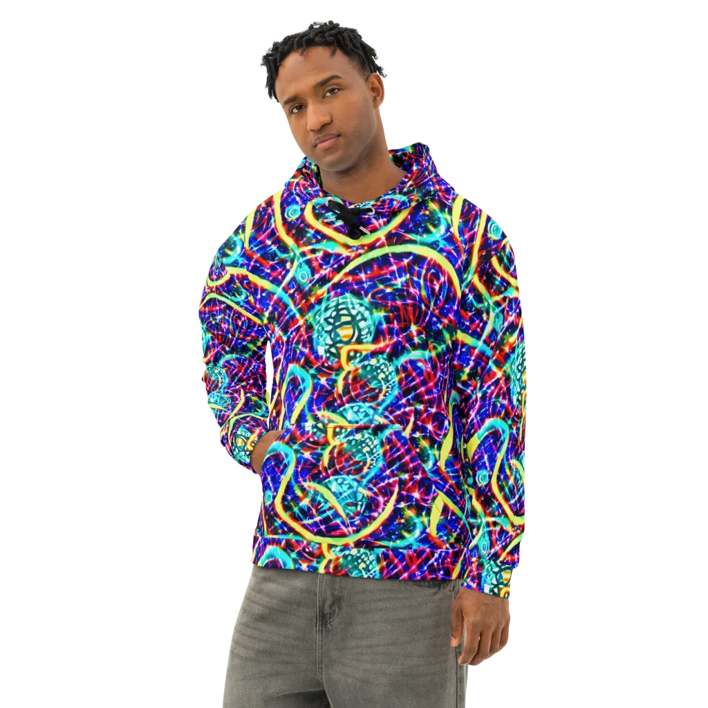Fynesian Galaxy on Cotton Hoodie — Left Front