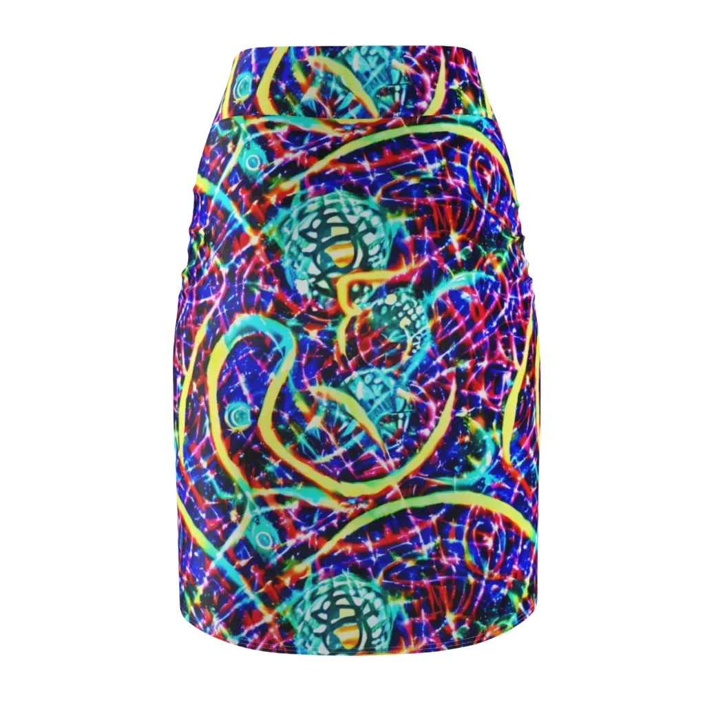 Fynesian Galaxy on Pencil Skirt — Back
