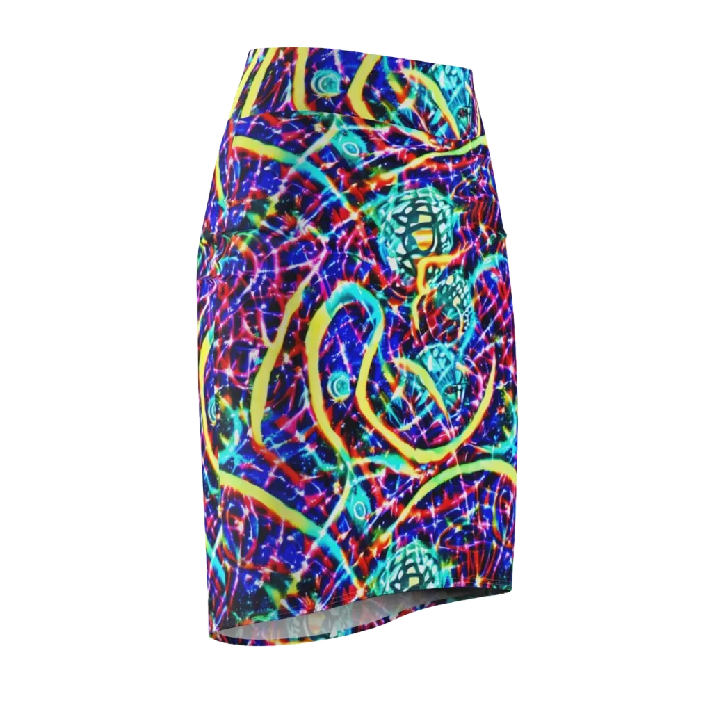 Fynesian Galaxy on Pencil Skirt — Front Side