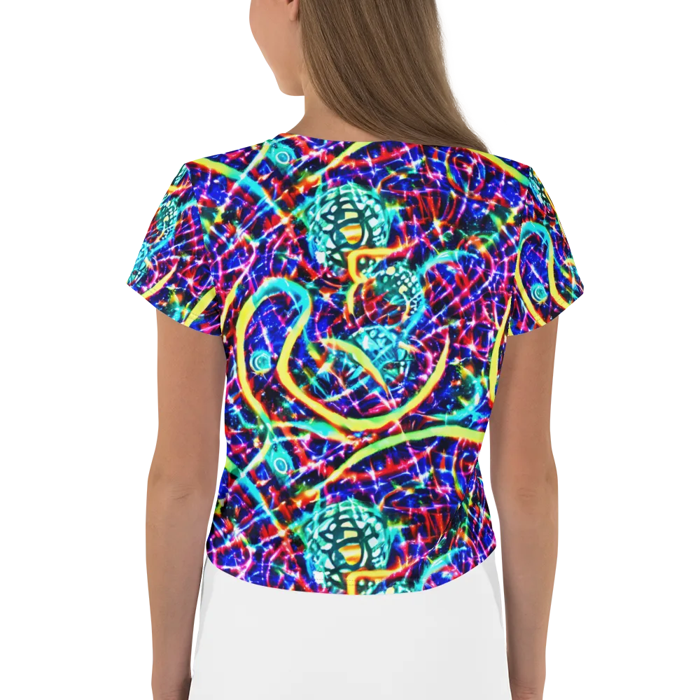 Fynesian Galaxy on Crop Tee — Back