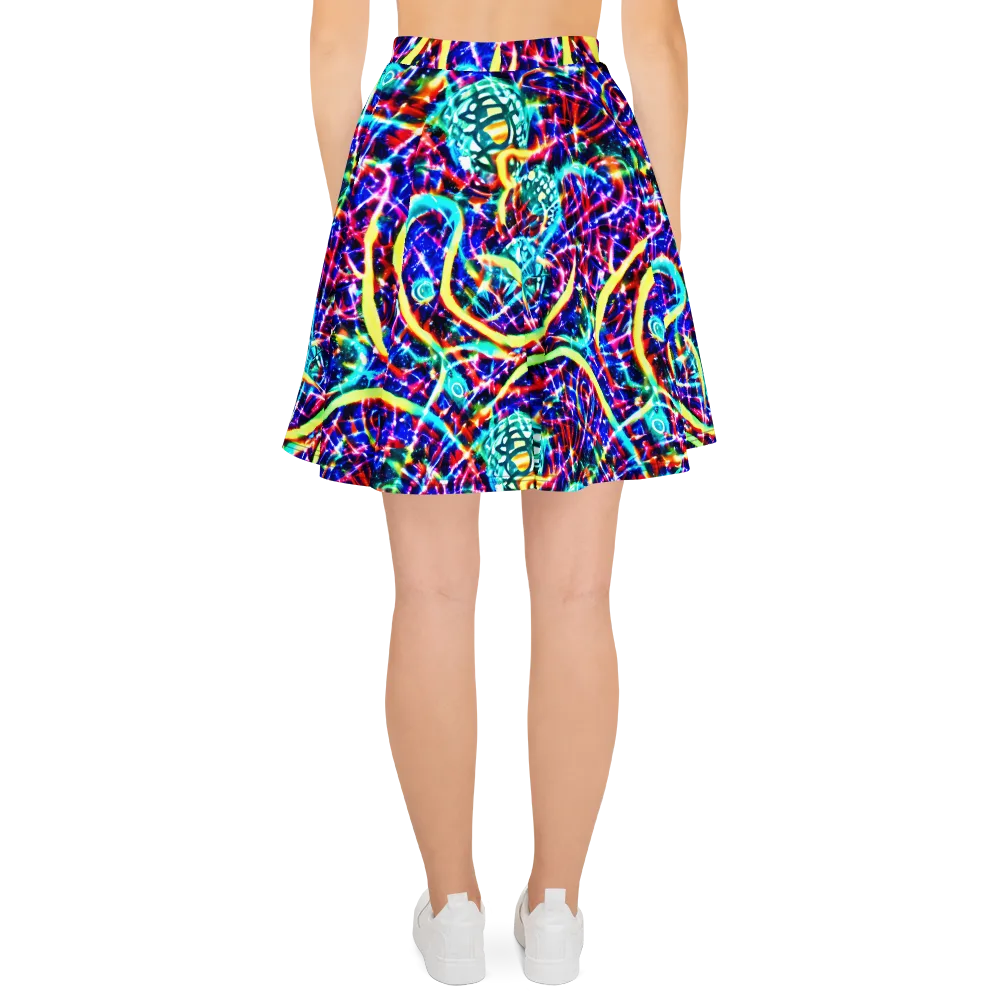 Fynesian Galaxy on Skater Skirt — Back