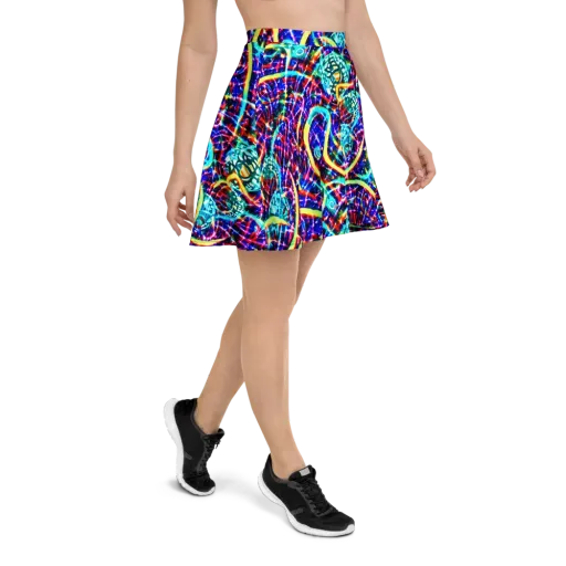 Fynesian Galaxy on a Skater Skirt
