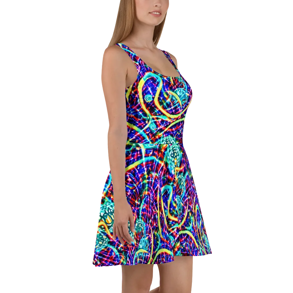 Fynesian Galaxy on Skater Dress — Right