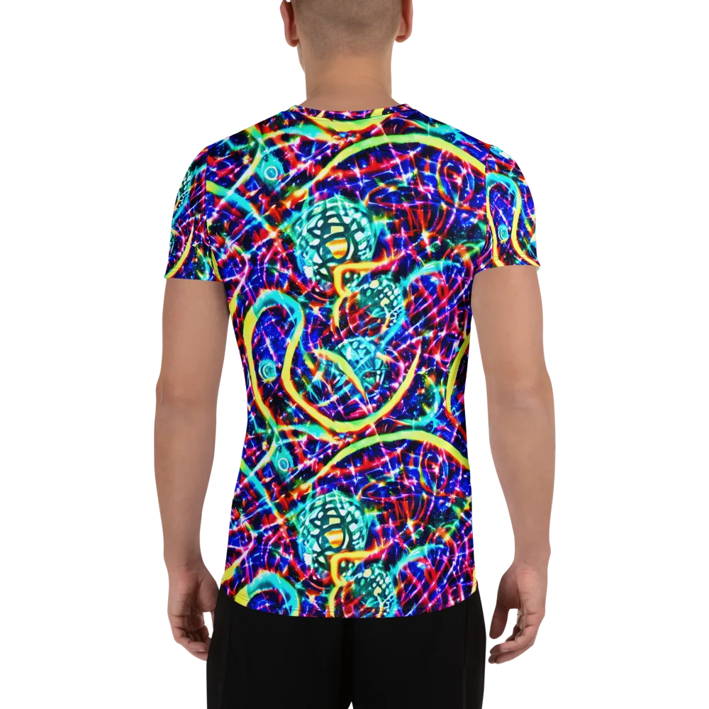 Fynesian Galaxy on Men's Athletic T-Shirt — Back