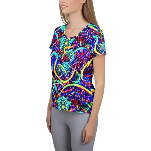 Fynesian Galaxy on a Women's Athletic T-Shirt