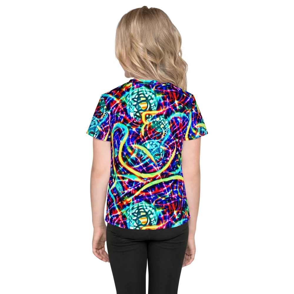 Fynesian Galaxy on Kids Crew Neck T-Shirt — Back
