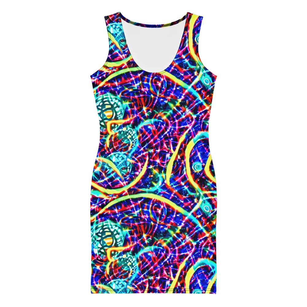 Fynesian Galaxy on Bodycon Dress — Front