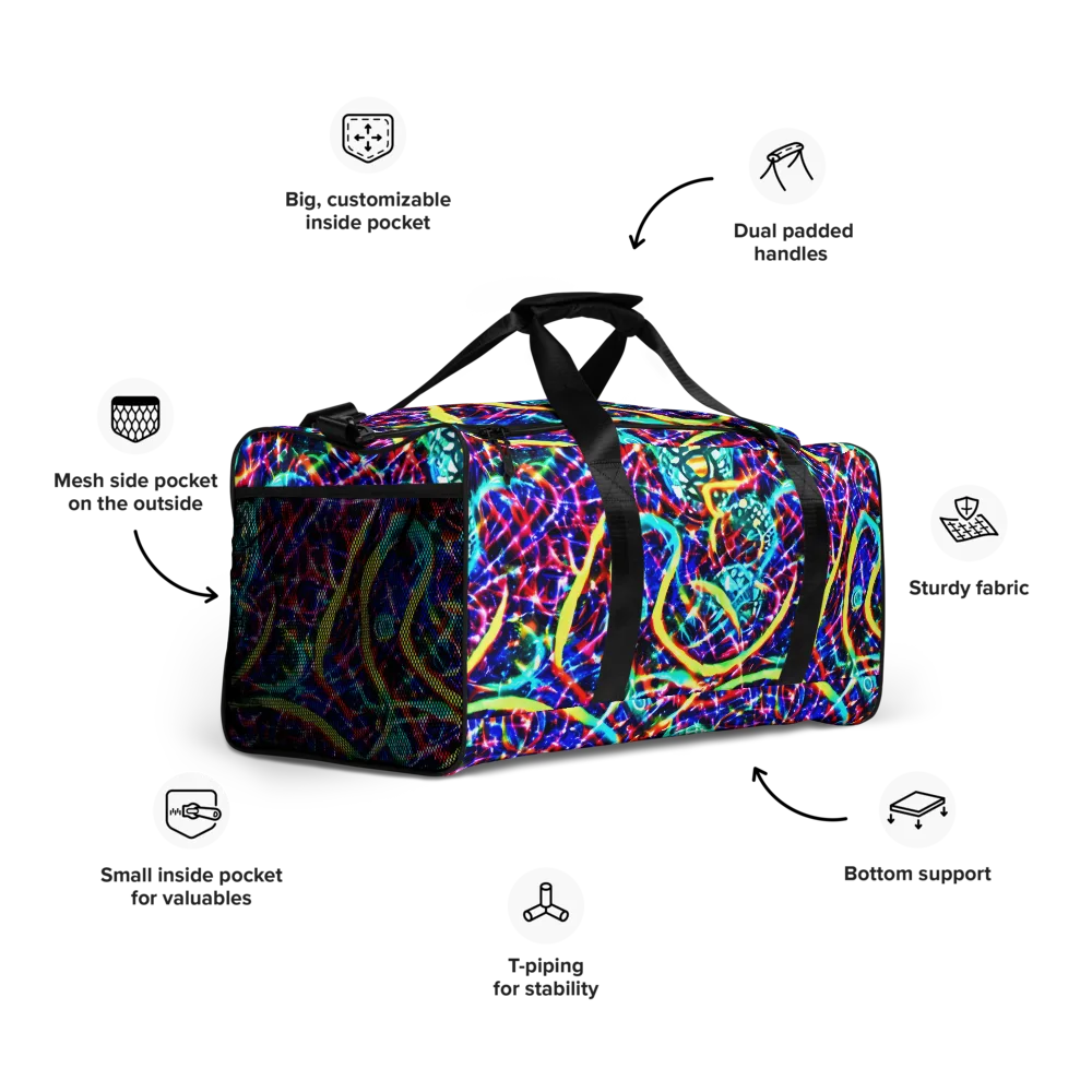 Fynesian Galaxy on Duffle Bag — Right Front