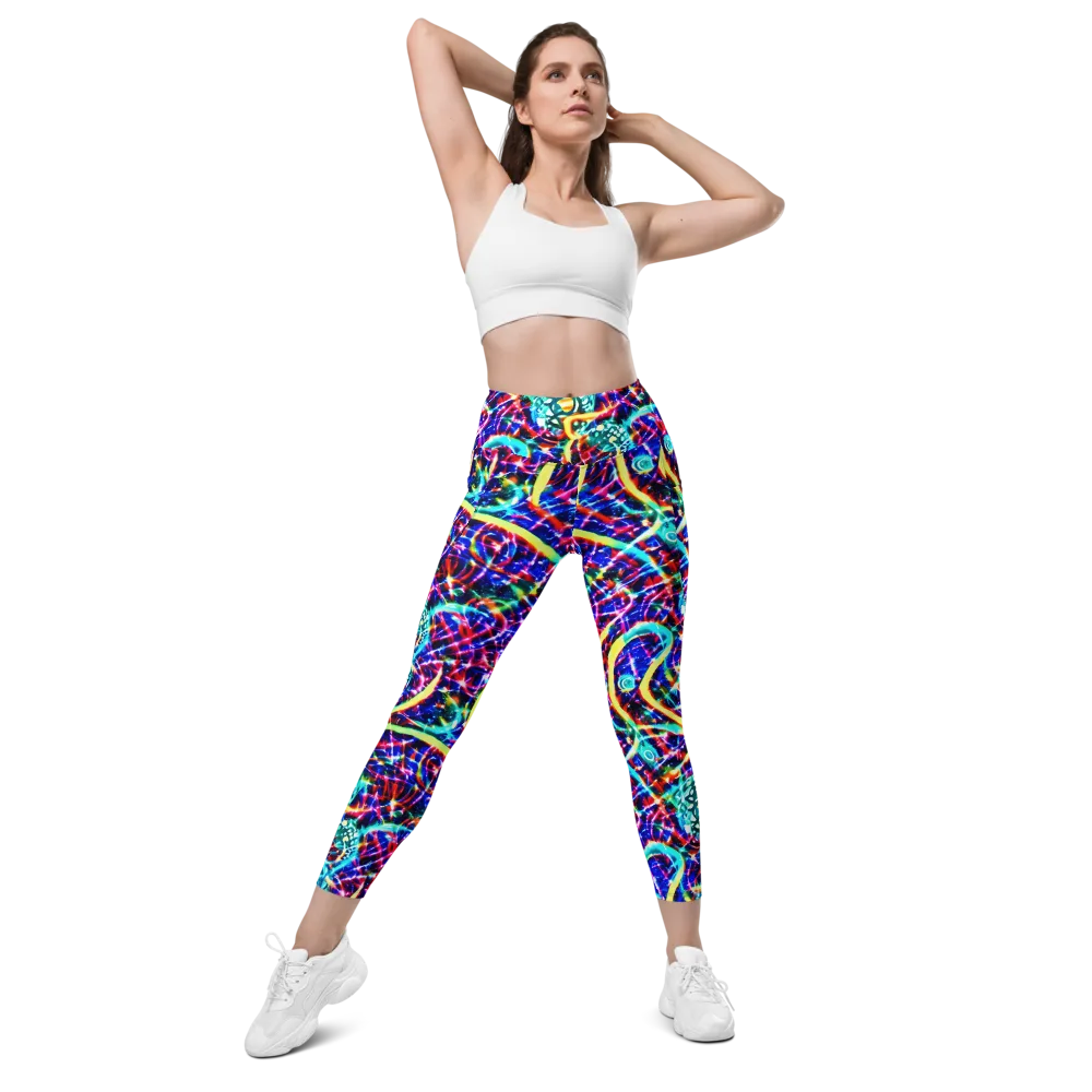 Fynesian Galaxy on Leggings with Pockets — Front