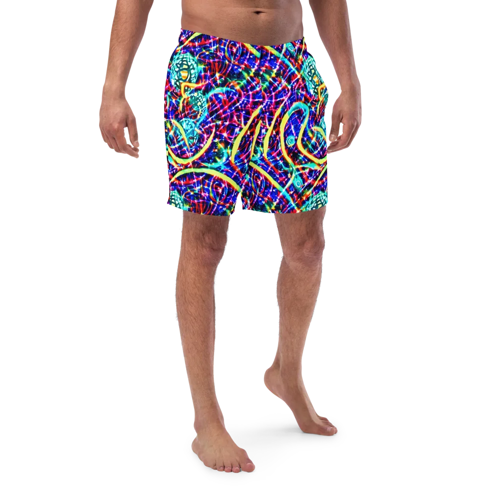 Fynesian Galaxy on Swim Trunks — Front