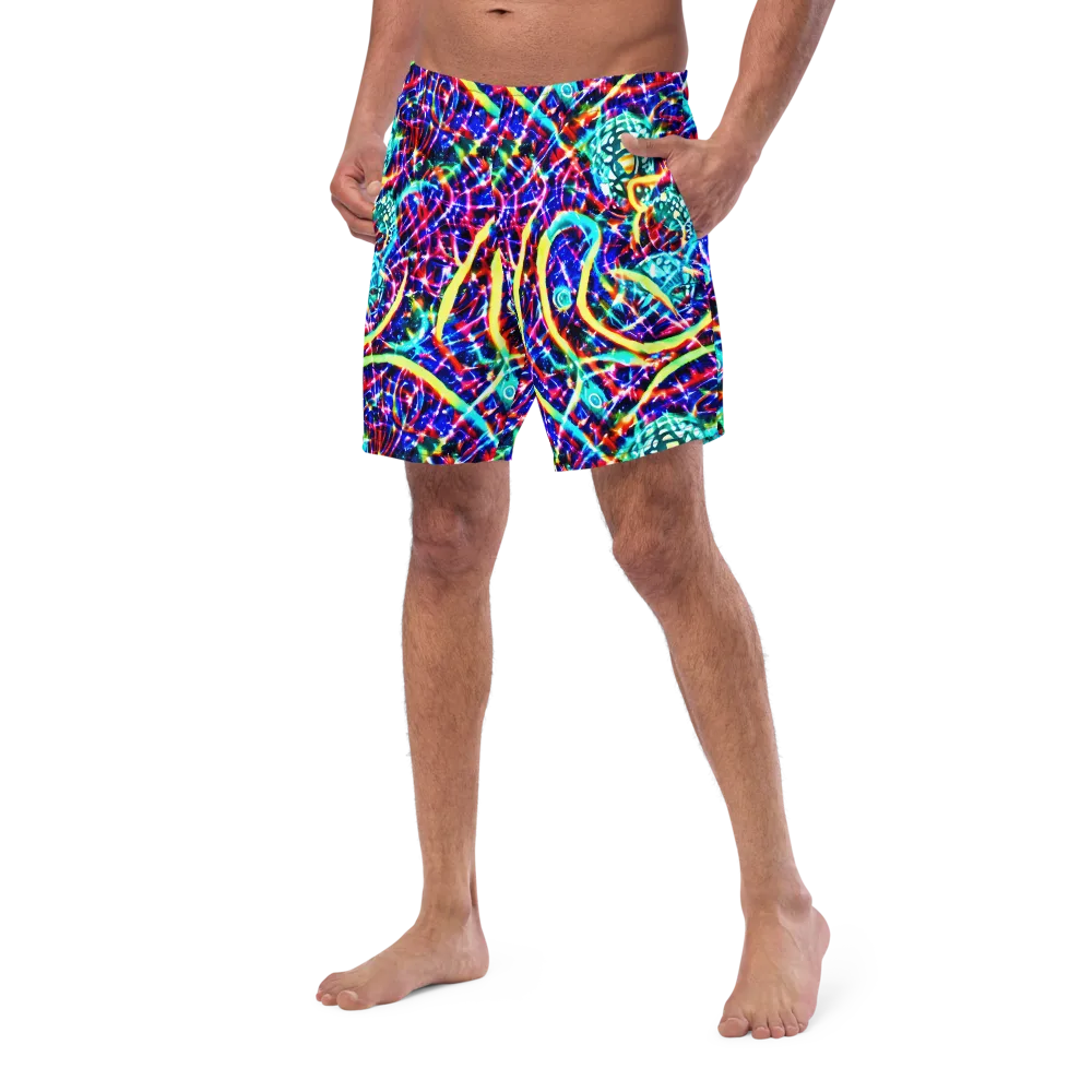 Fynesian Galaxy on Swim Trunks — Left Front