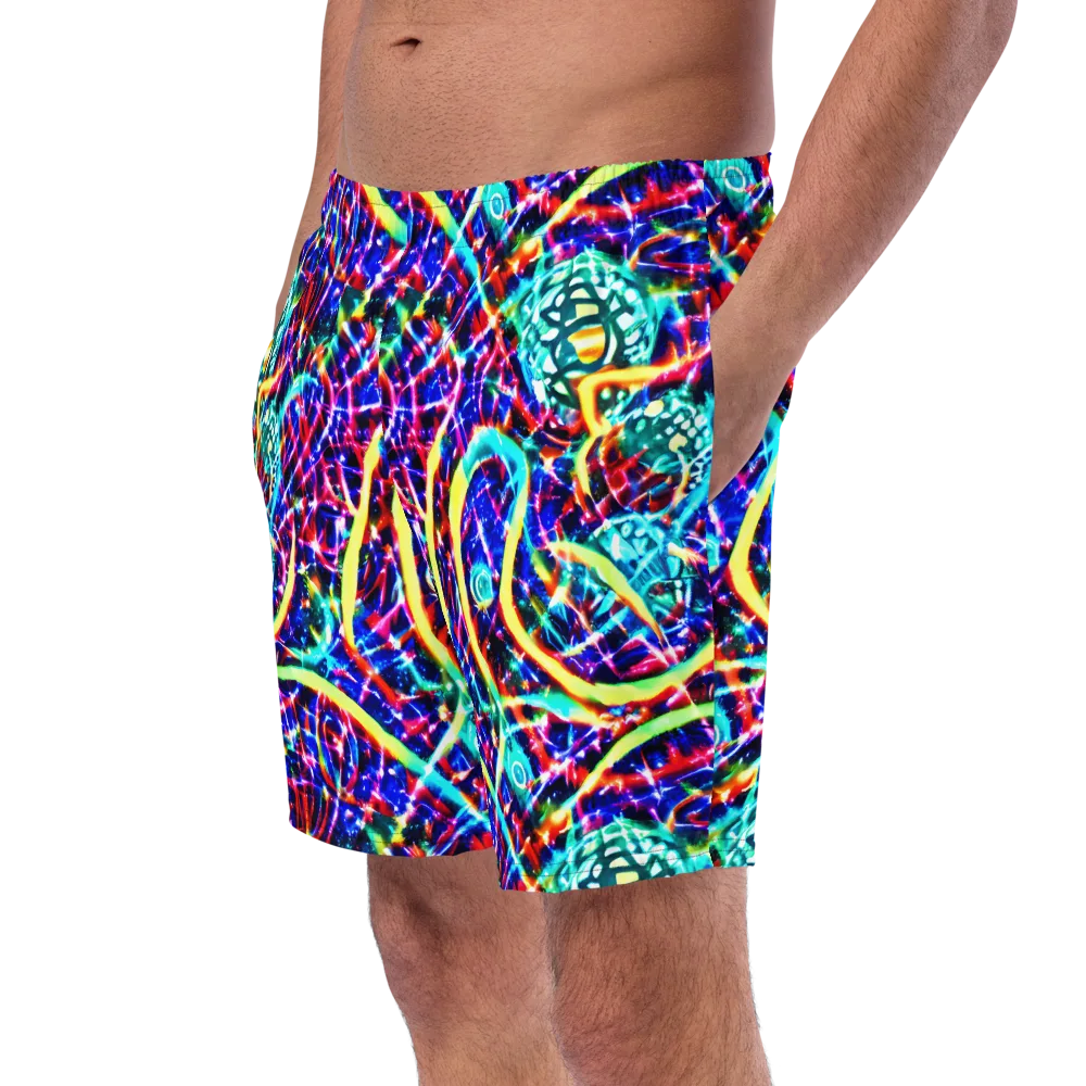 Fynesian Galaxy on Swim Trunks — Left Front