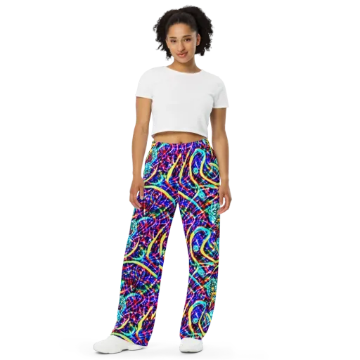 Fynesian Galaxy on a Wide-Leg Pants