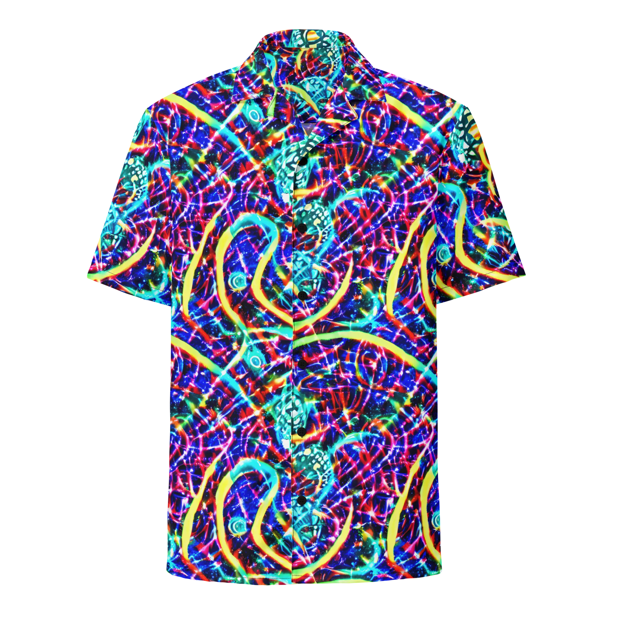 Fynesian Galaxy on Button Shirt — Front