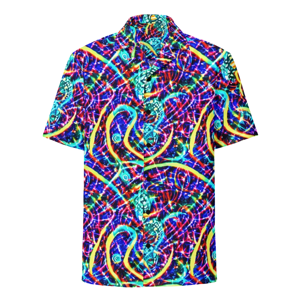 Fynesian Galaxy on Button Shirt — Front