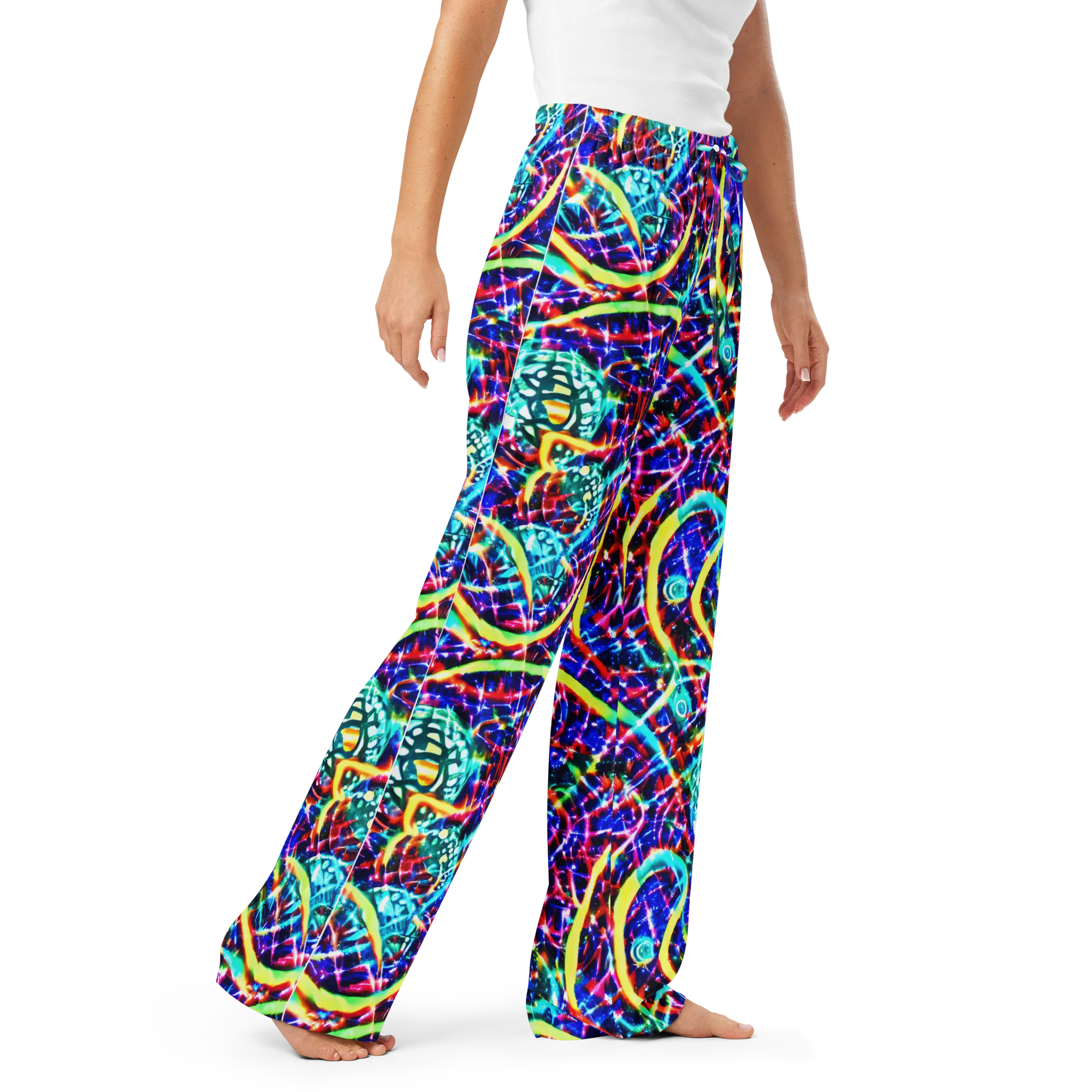 Fynesian Galaxy on Women's Pajama Pants — Right Front