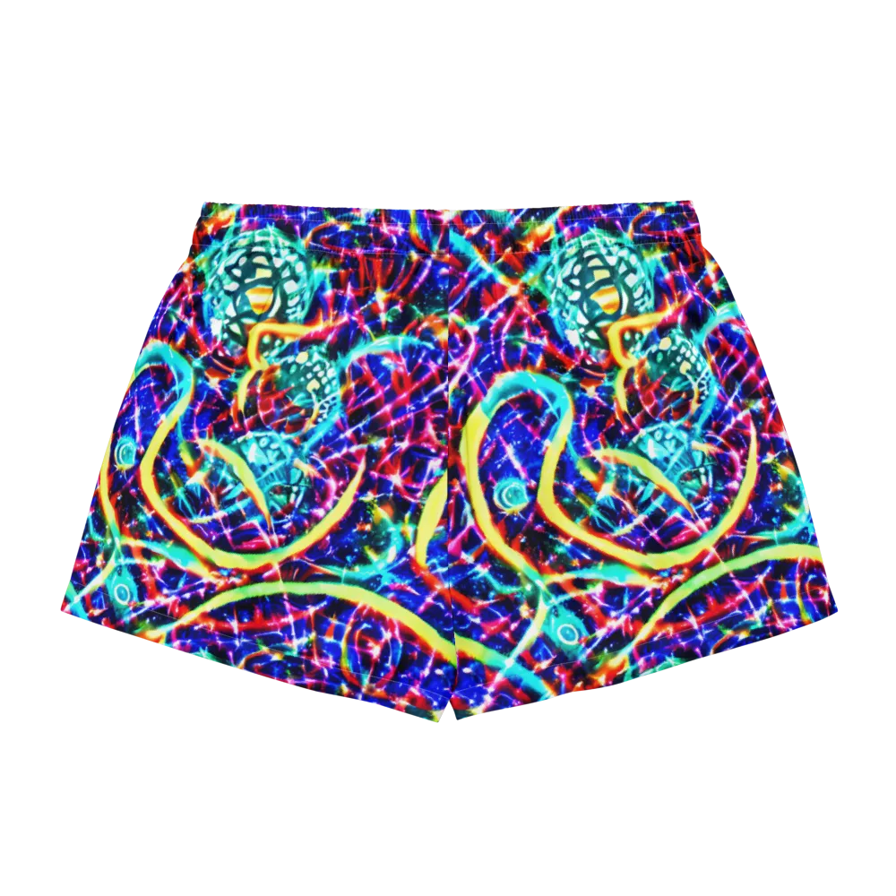 Fynesian Galaxy on Women's Pajama Shorts — Back