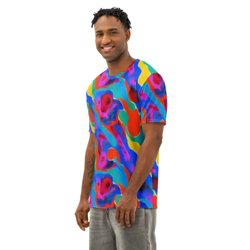Irvin Rhapsody on a Men's Cotton Crew Neck T-Shirt