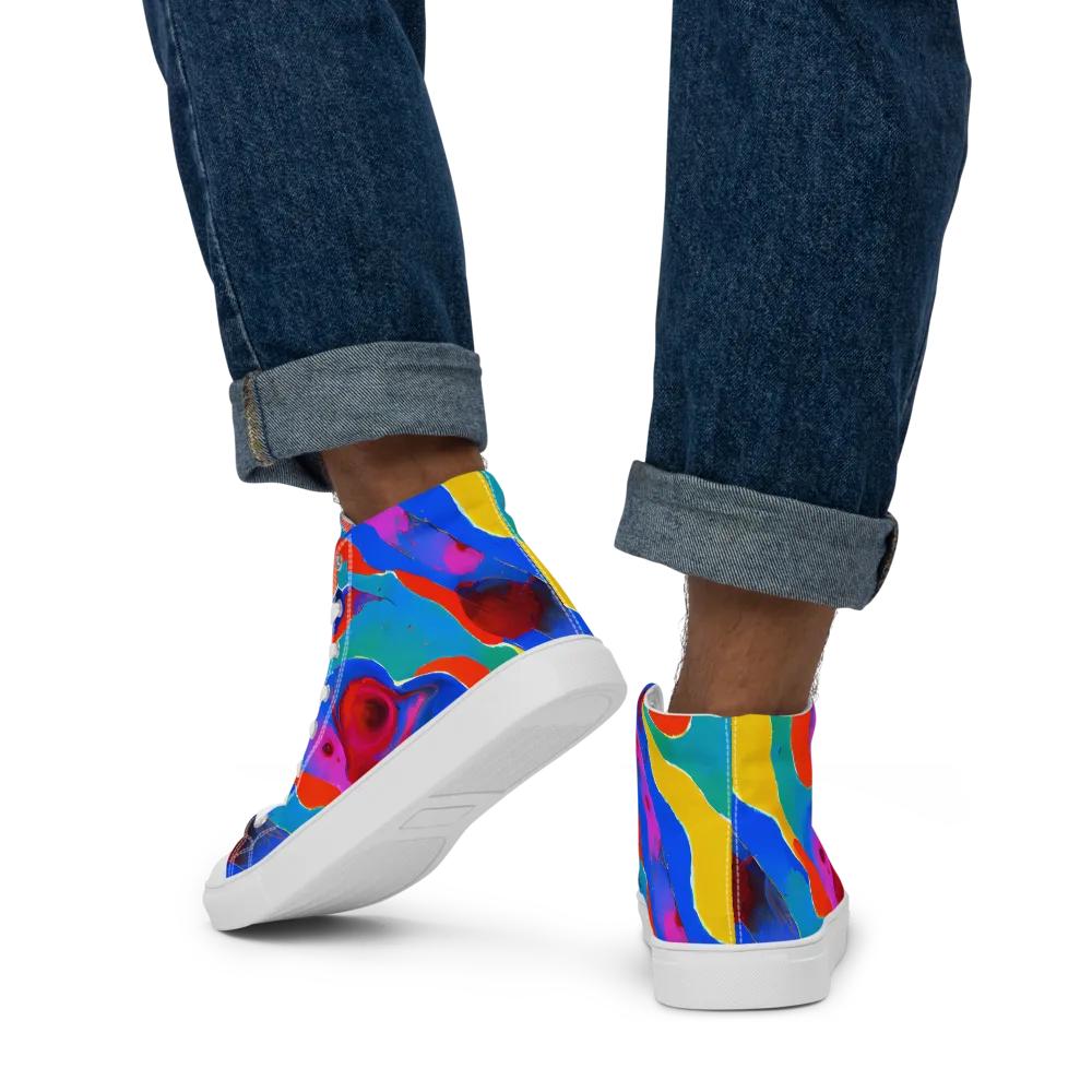 Irvin Rhapsody on Men's High Top Canvas Shoes — Back