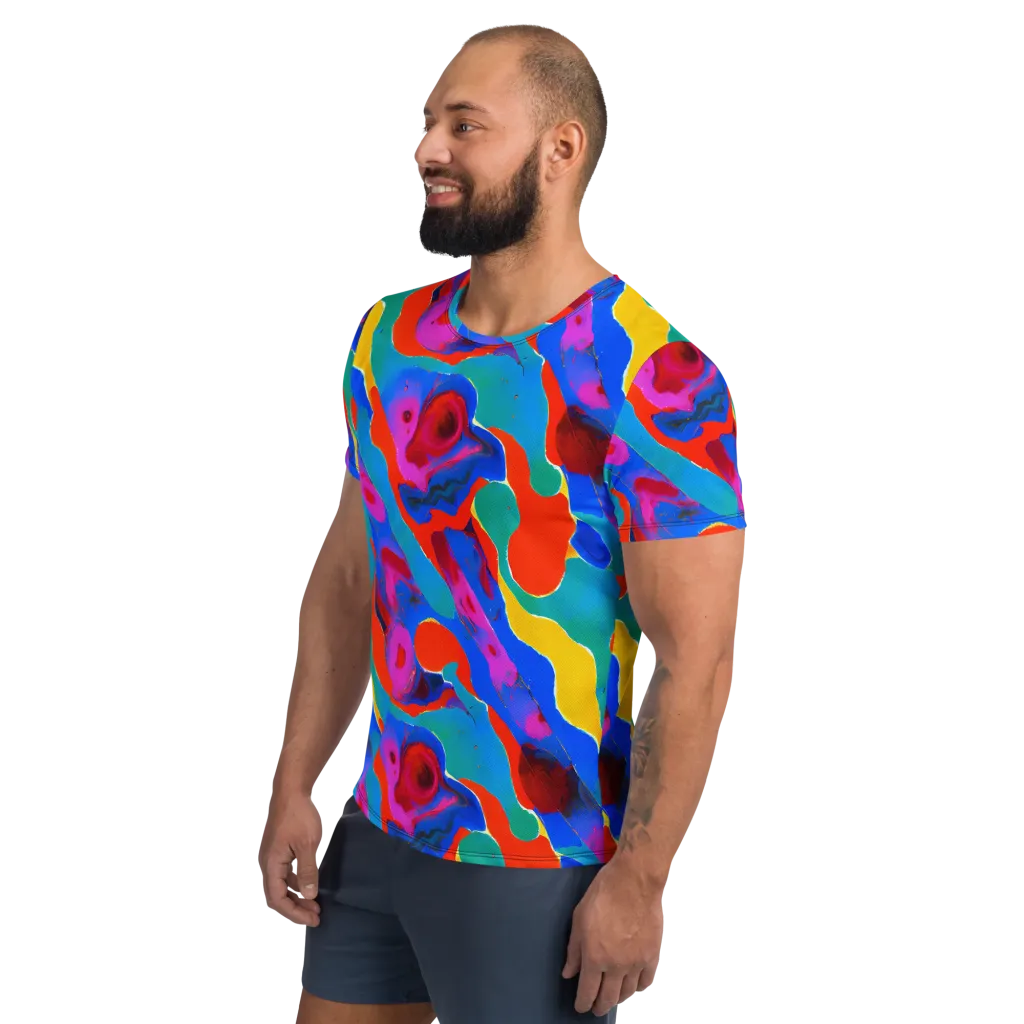 Irvin Rhapsody on Men's Athletic T-Shirt — Left