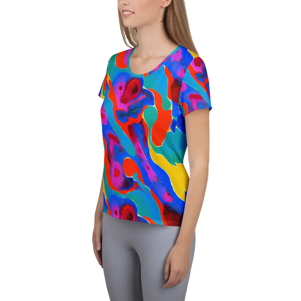 Irvin Rhapsody on Women's Athletic T-Shirt — Left