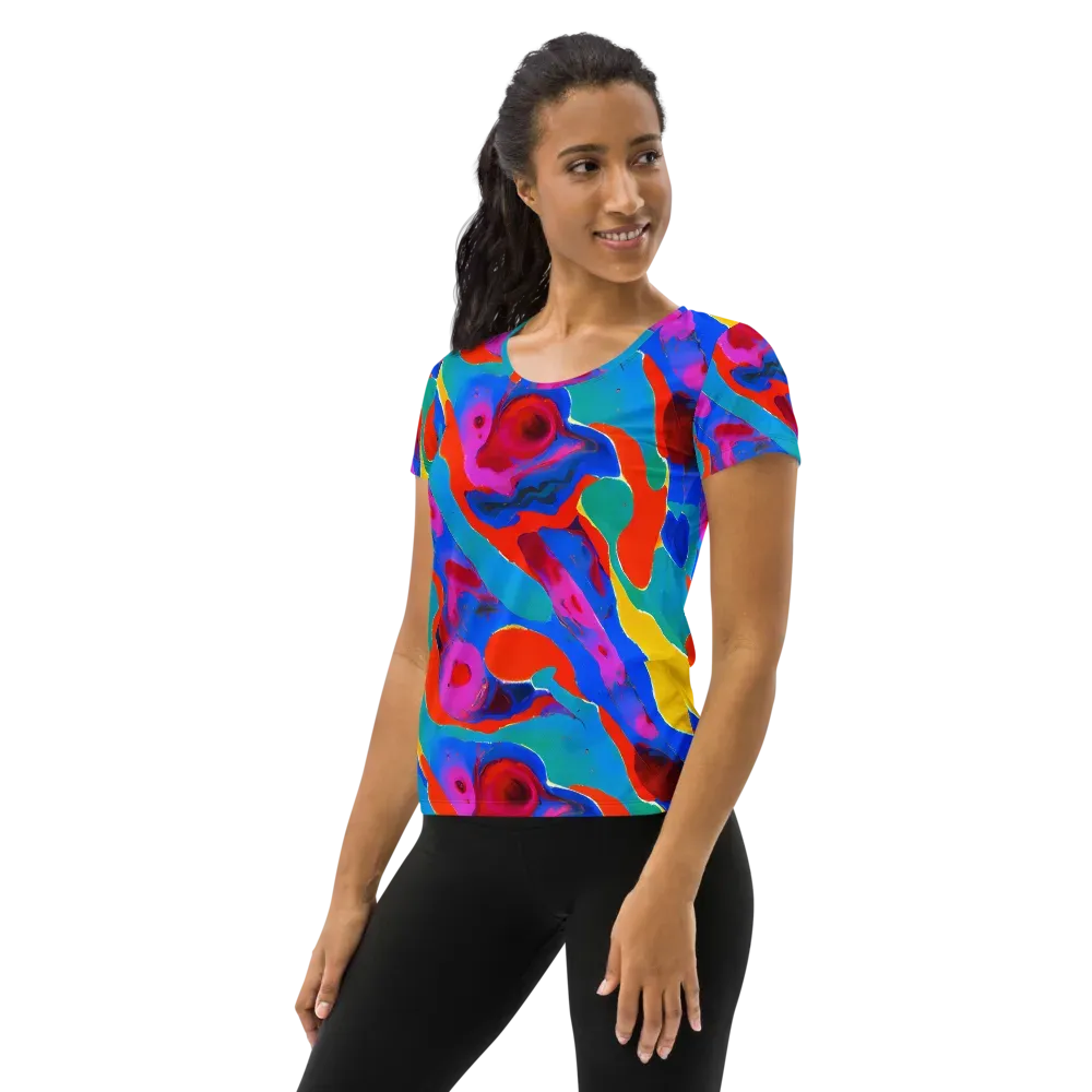 Irvin Rhapsody on Women's Athletic T-Shirt — Left